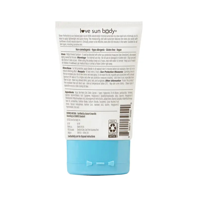 Love Sun Body Sheer Perfection Mineral Body Sunscreen SPF30 Fragrance-Free 90ml