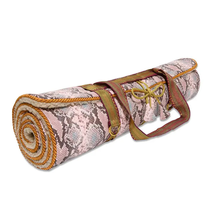 Holistic Silk Yoga Rug Mat 'Rose Cobra'