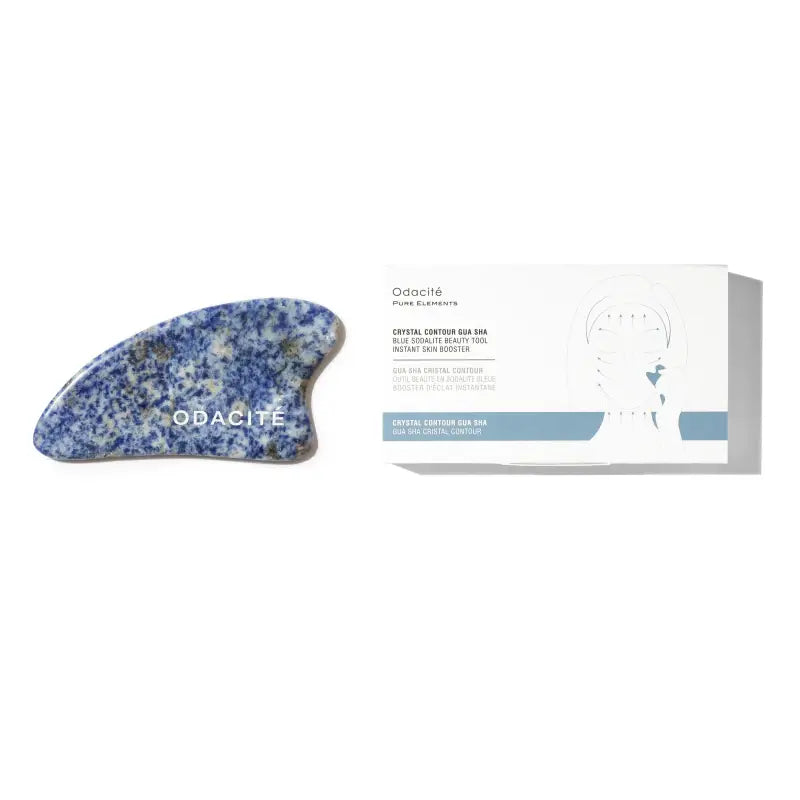 Odacite Crystal Contour Gua Sha Blue Sodalite Beauty Tool