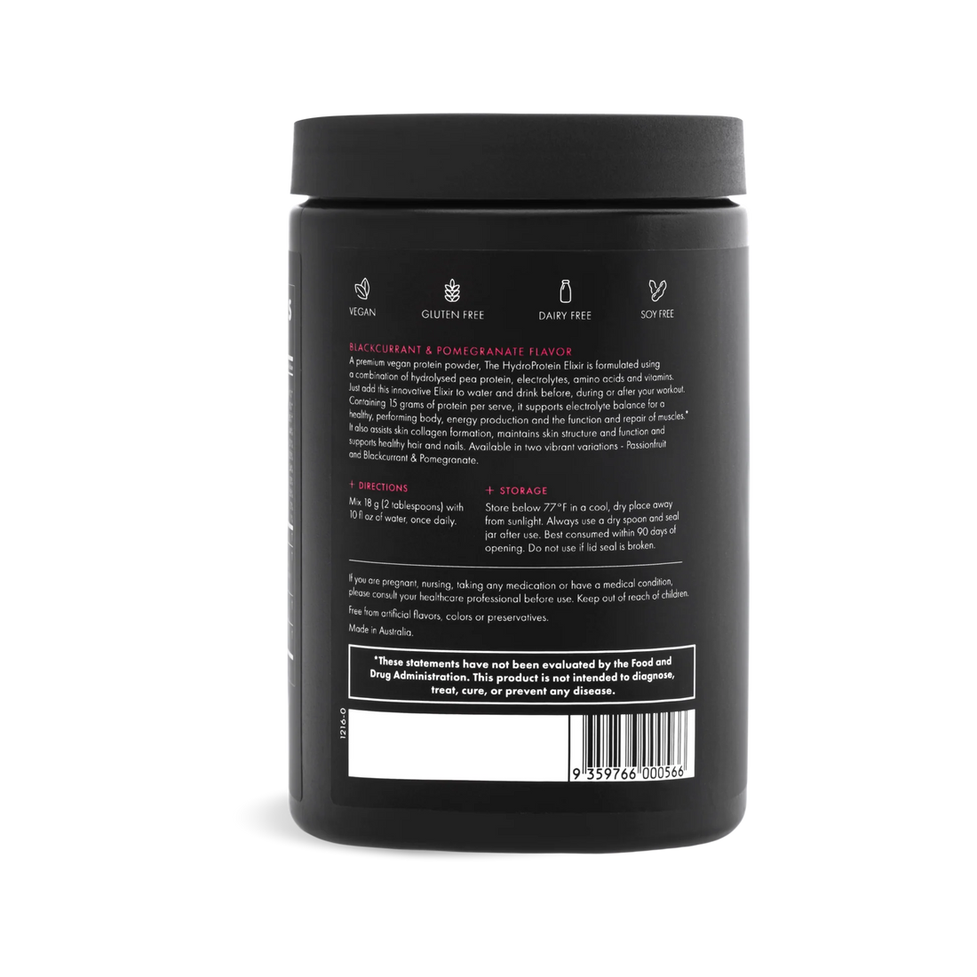 WelleCo Hydroprotein Elixir Blackcurrant 270g