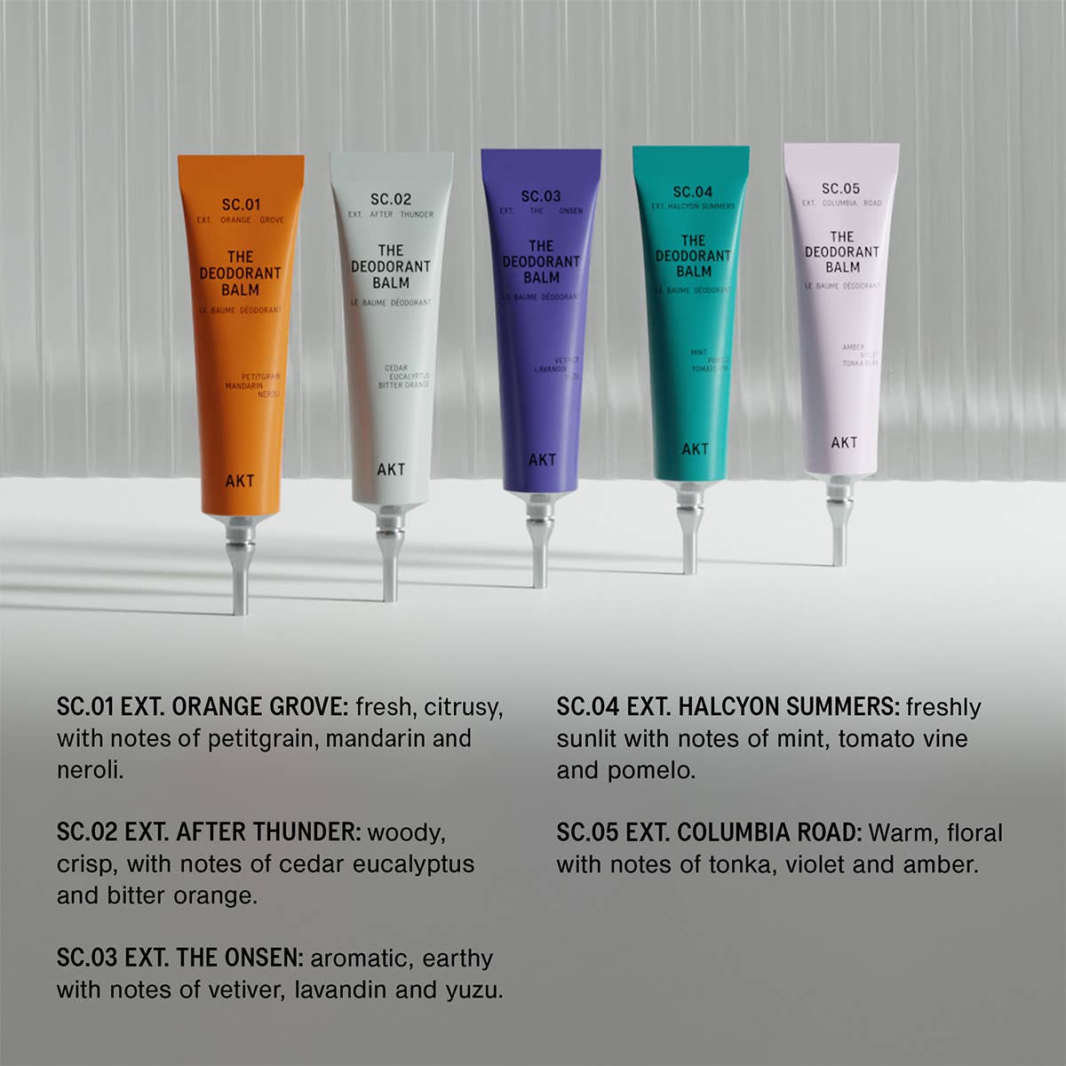 AKT London Deodorant Balm Discovery Set 5 x 5ml