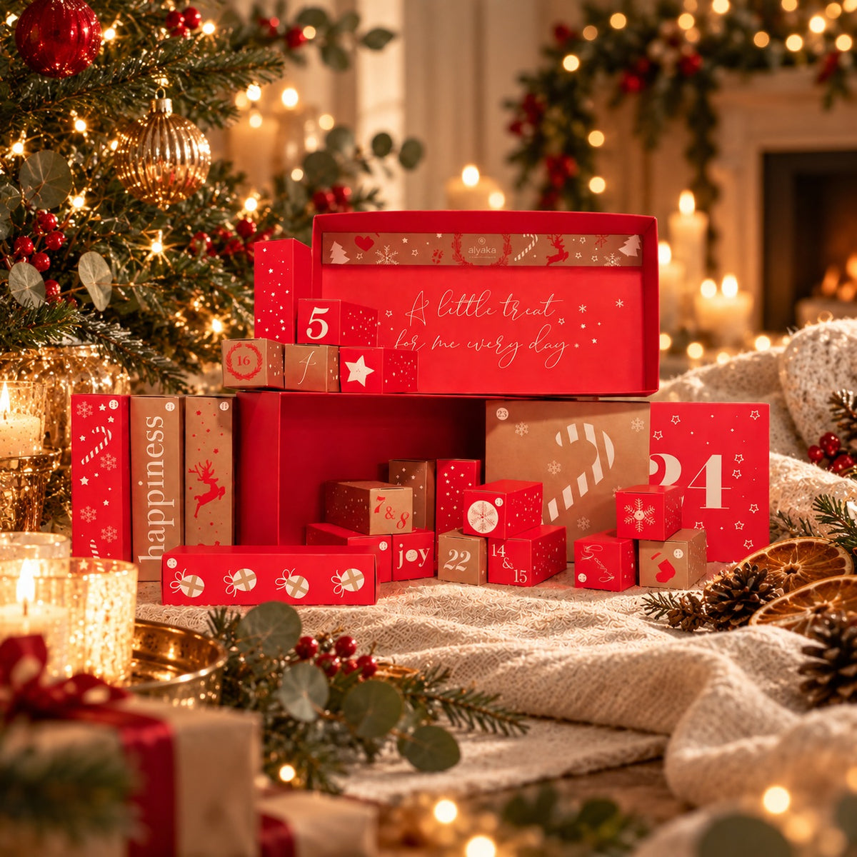 Alyaka Beauty Advent Calendar 2026 by the Christmas tree