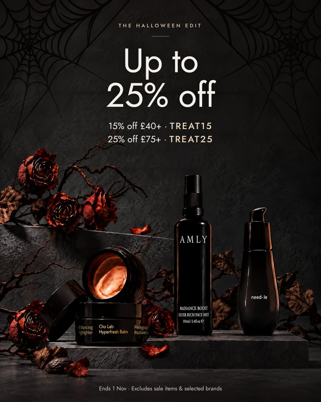 The Halloween Edit: up to 25% off clean beauty with TREAT15 and TREAT25