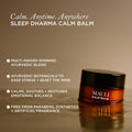 Mauli Rituals Sleep Dharma Calm Balm – jar in water, key claims