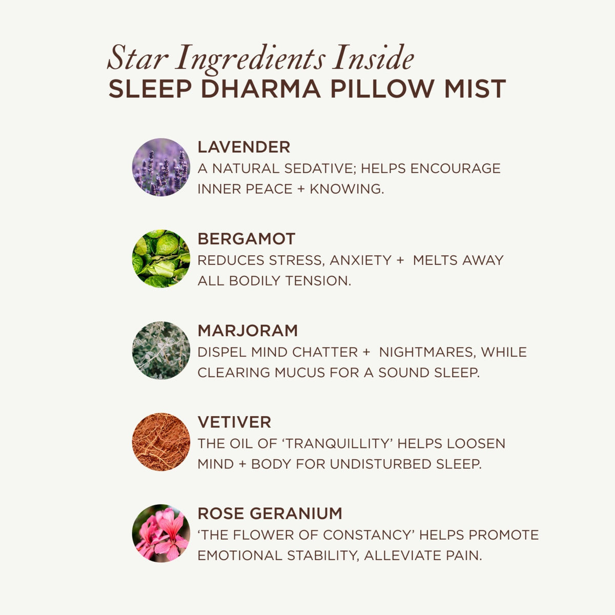 Mauli Rituals Sleep Dharma Pillow Mist 50ml – star ingredients: lavender, bergamot, marjoram, vetiver, rose geranium