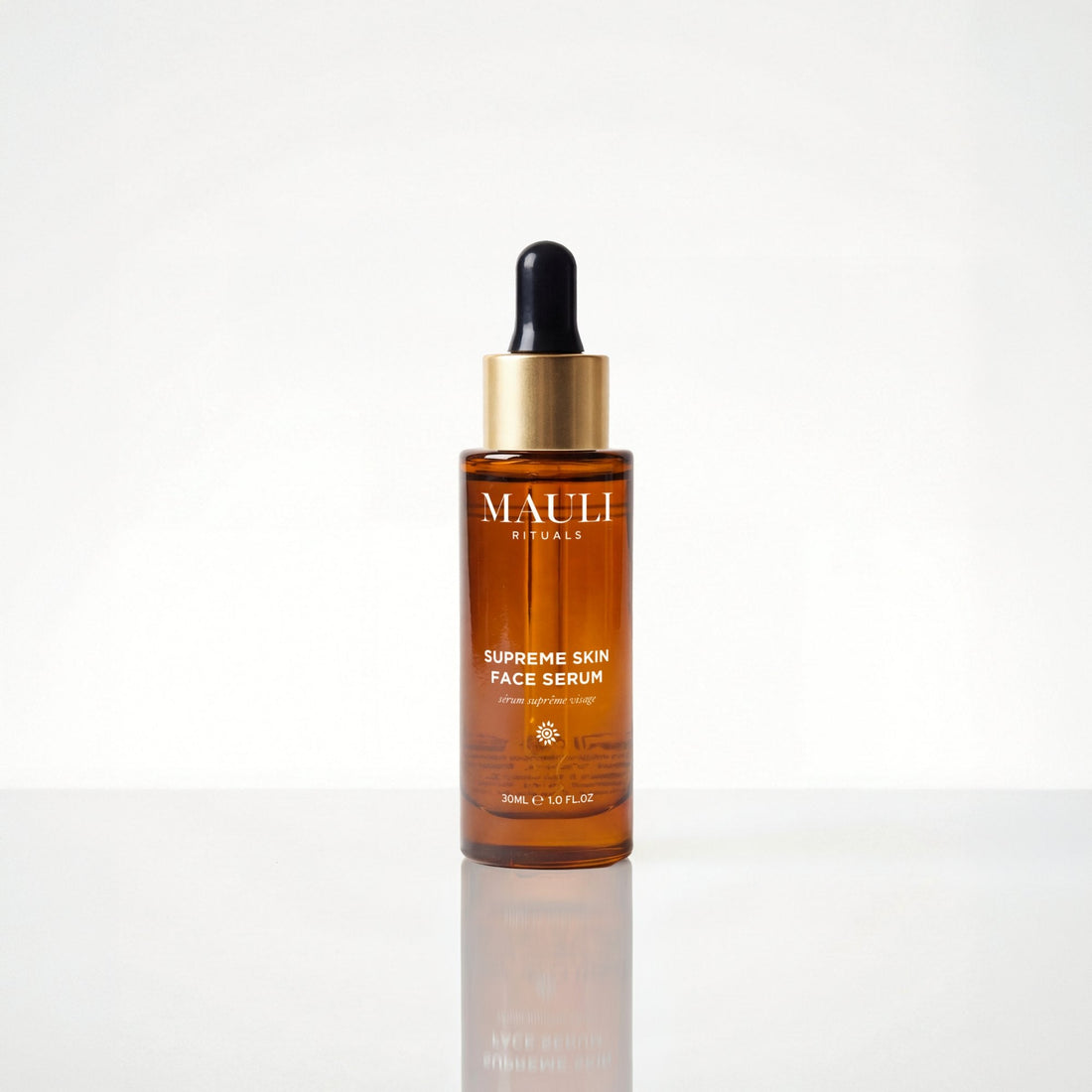 Mauli Rituals Supreme Skin Face Serum 30ml – dropper bottle on white