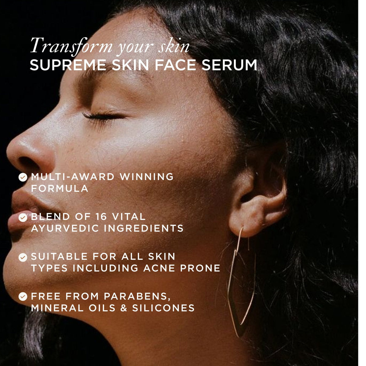 Mauli Rituals Supreme Skin Face Serum 30ml – transform your skin, key claims