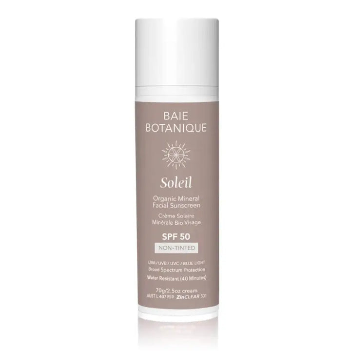 Baie Botanique Soleil Organic Facial Sunscreen SPF50 70g