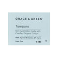 Grace&Green Non-Applicator Tampons Super Plus (15 tampons) -