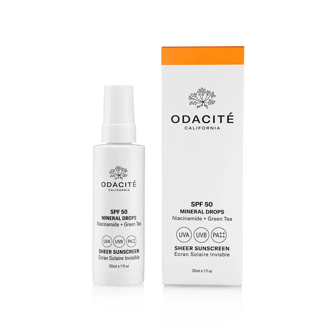 Odacite SPF50 Mineral Drops Sheer Sunscreen,  30ml